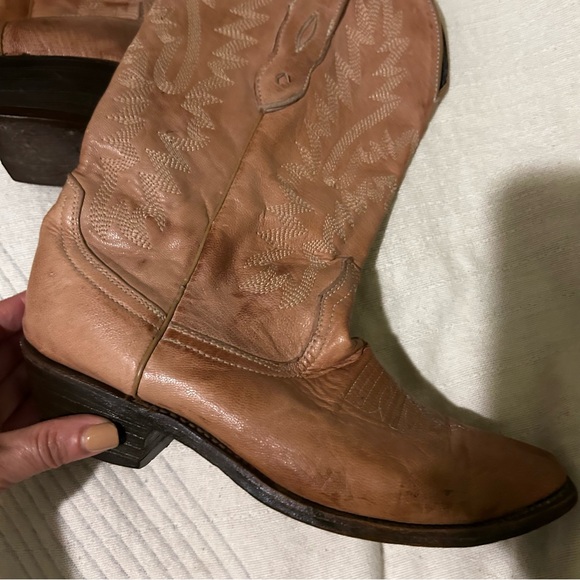 PECOS BILLS Western Cowboy Brown Leather Boot size 6 - Picture 11 of 14